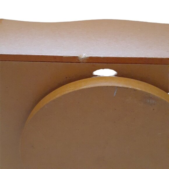 Wooden Swivel Mail Accessories Holder Heart Cutout Swivel Desk Organizer Caddy - Picture 6 of 7